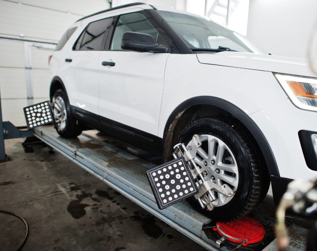 A vehicle having its wheels check - Wheel Wheel Alignment Thirsk